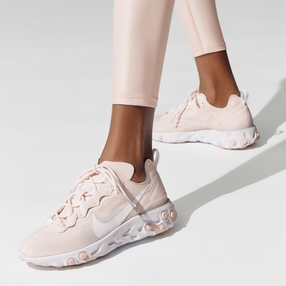 NEW Nike React Element 55 Pale Pink